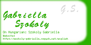 gabriella szokoly business card